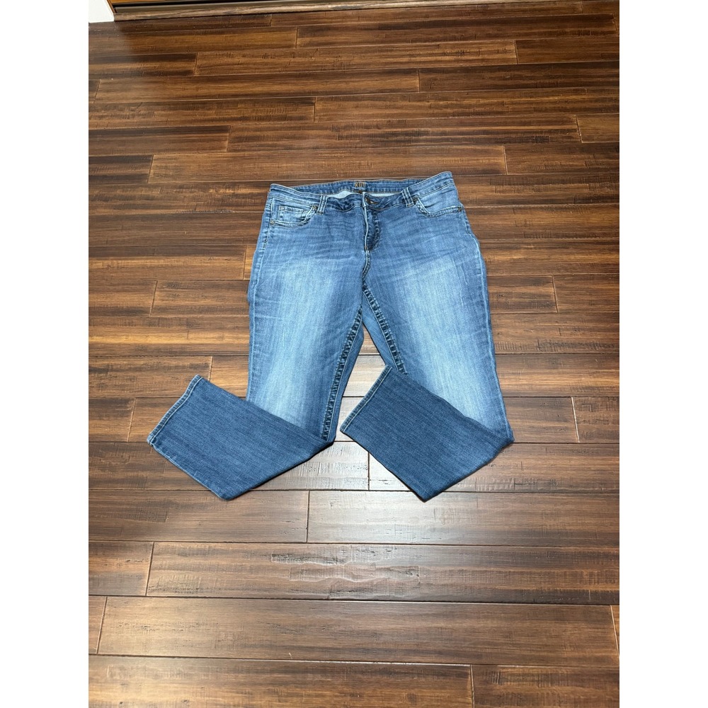 KUT from the Kloth Womens Straight Leg Jeans Medium Wash Blue Denim Size 16W